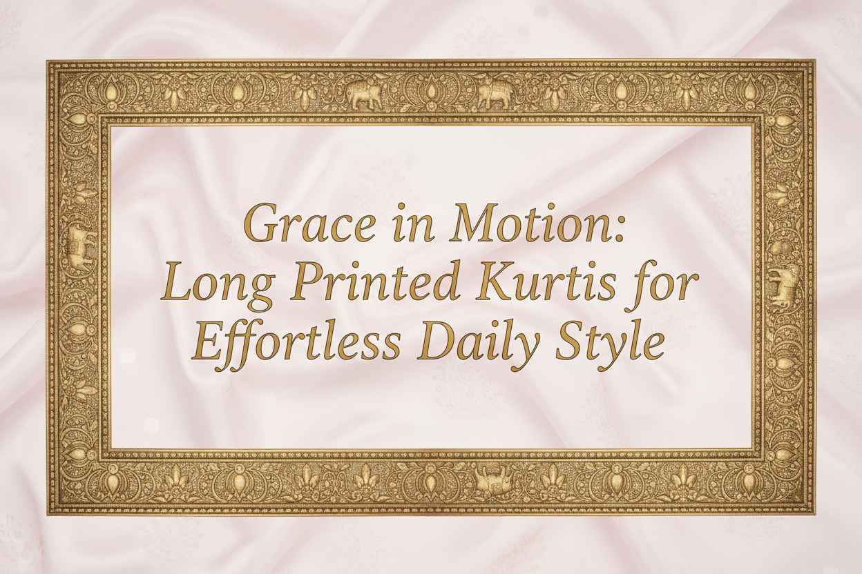 Grace in Motion: Long Printed Kurtis for Effortless Daily Style