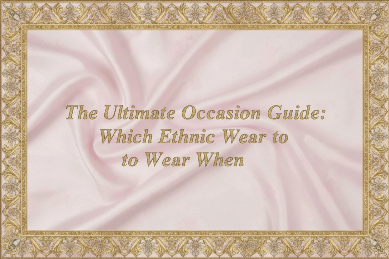 The Ultimate Occasion Guide: Which Ethnic Wear to Wear When