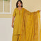 Mustard Yellow Printed Kurta Palazzo Set