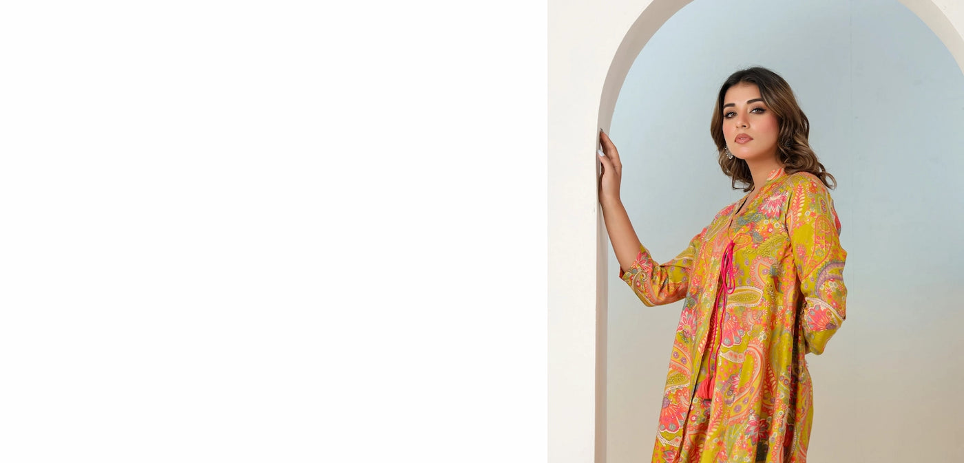 Women's ethnic wear by YAVASTRAH – Angrakha in traditional print
