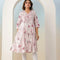 Blush Pink Floral Printed Cotton Kurti